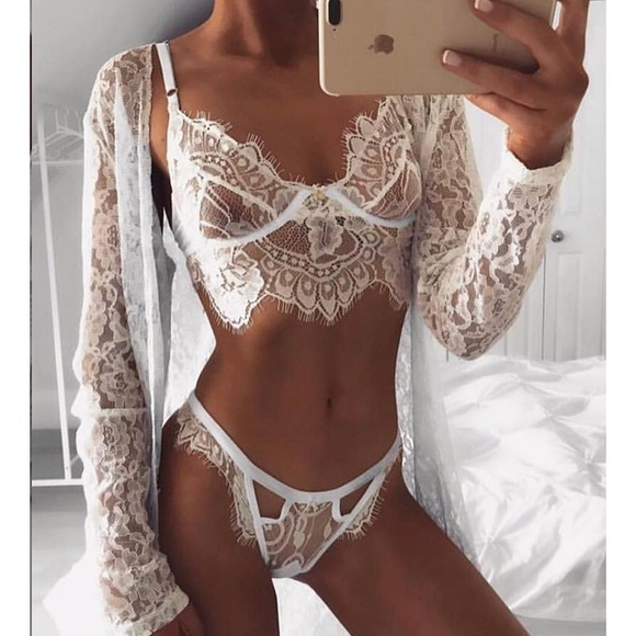 EYELASH LACE BRALETTE SET - Picture 5 of 6